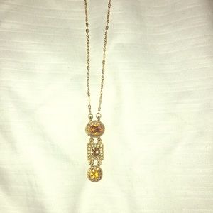 RARE BOUTIQUE brown gem necklace